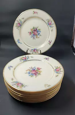 Buy Tirschenreuth QUEEN’S ROSE, Set Of 8 Porcelain Dessert Plates,  #4415 Bavaria • 55.92£