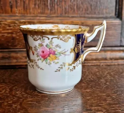 Buy Coalport Batwing Single Coffee Cup - Cobalt Blue And White With Gilding • 5.99£