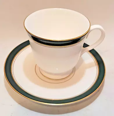 Buy Royal Worcester English Bone China Howard Teacup & Saucer Green • 10£