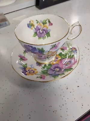 Buy Queen Anne Spring Melody English Footed Fine Bone China Tea Cup & Saucer Set • 18.63£