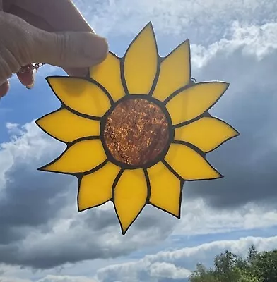Buy Handmade Genuine Stained Glass Sunflower Suncatcher Made In Wales  • 29.99£
