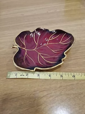 Buy Vintage 1940's Carlton Ware Rouge Royal Red And Gold Edge  Maple Leaf • 6.50£