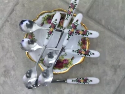 Buy 6 Tea Spoons -  Good Match -Royal Albert  Old Country Roses REDUCED • 9.99£