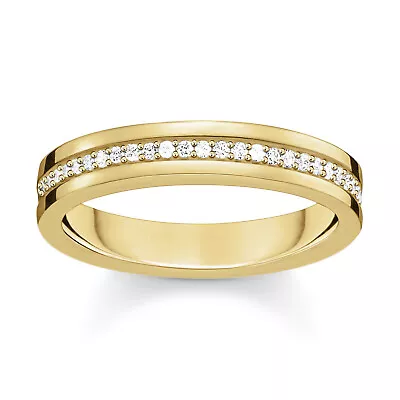 Buy Thomas Sabo Jewelry Women's Ring With Zirconia TR2117-414-14 • 138.54£