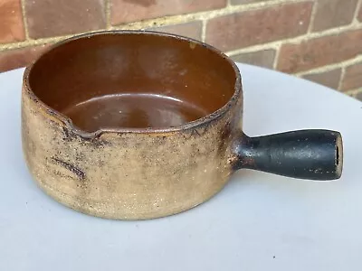 Buy ANTIQUE FRENCH VALLAURIS Part Glazed Pottery Saucepan Cooking Pot Traditional • 35£