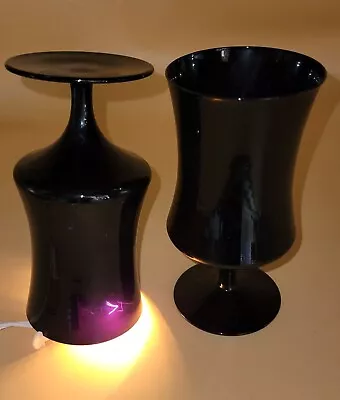 Buy Black Amethyst Onyx Glasses Wine Water Drinks Goblets Set Of 2 • 18.64£