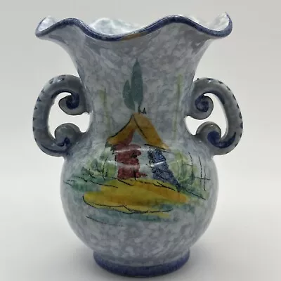 Buy Pre-modern Bitossi Aldo Londi Signed Vintage Bud Vase Blue Amphora • 163.09£
