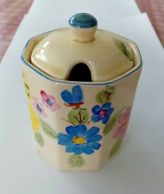 Buy 1930's Arthur Wood Octagonal Floral Jam Pot • 7.99£
