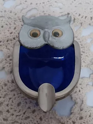 Buy MCM Cobalt Blue Glass Owl With Google Eyes Made In Germany • 116.49£
