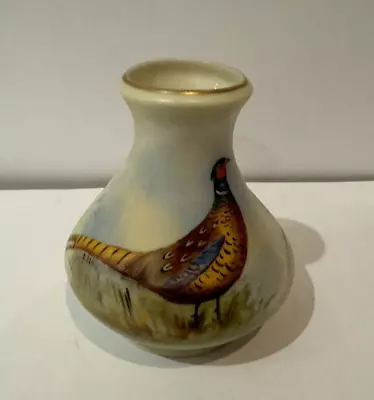 Buy Antique Locke & Co Worcester Miniature Vase Painted With A Bird Signed Blake • 30£