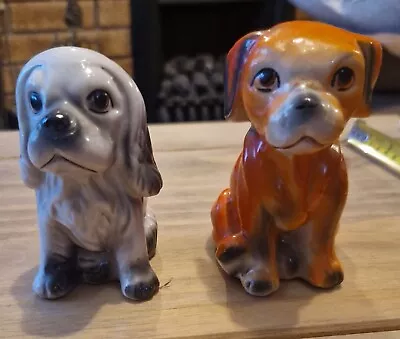 Buy Vintage Chinese Glazed Pottery Dog Figures X 2 • 12.99£