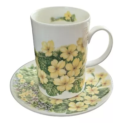 Buy Dunoon Primrose China Tea/Coffee Mug & Saucer - English Wildflowers By Jane Fern • 18.99£