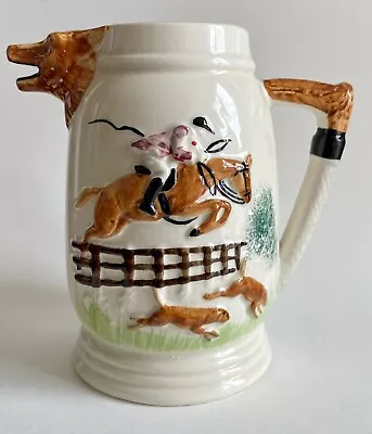 Buy Jug By Portland Pottery Cobridge, Stoke On Trent. 1940s/50s. Fox Horse Dog Decor • 8£