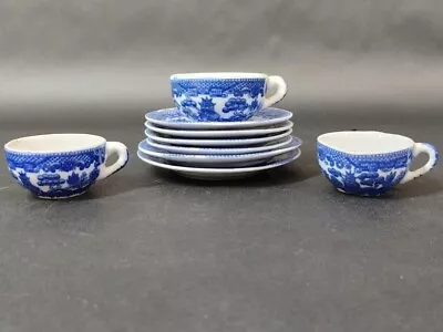 Buy Japan Miniature Blue China Tea Cups Set LENOX Antique • 69.89£