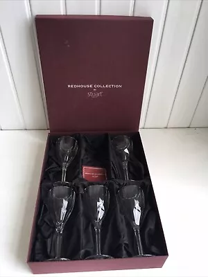 Buy Stuart Lead Crystal Wine Glasses Set Of 5 Redhouse Collection Boxed CH • 12£