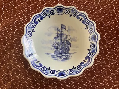 Buy PS Decorative Blue & White Royal Delft Porcelain Ship • 28£