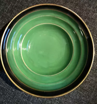 Buy Carlton Ware Ceramic Bowl. Vert Royale. Green Blue Handpainted. England. • 27£