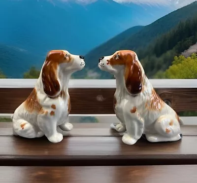 Buy PAIR OF 4.5 Inch COCKER SPANIEL DOGS ORNAMENTS 1990s STAFFORDSHIRE CERAMIC • 14£