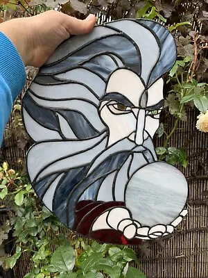 Buy Large Handmade Stained Glass Lead Glass Merlin Wall Art Hanging • 50£