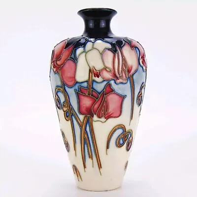 Buy Moorcroft Pottery Vase Rare Cyclamen Pattern 16cm By Emma Bossons 2001 • 169.99£