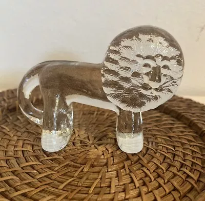 Buy Kosta Boda Art Glass Lion Figurine Zoo Series 5.5  Bertil Vallien • 18.63£