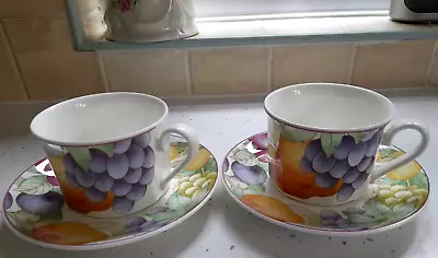 Buy Villeroy & Boch Bone China Gallo Frutteto Design Two Cups And Saucers • 10£