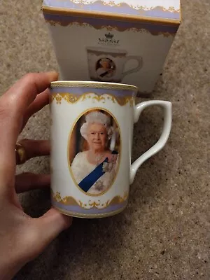 Buy HM Queen Elizabeth 11 EiiR 70 Years Reign Commemorative Fine China Mug 1926-2022 • 7.50£