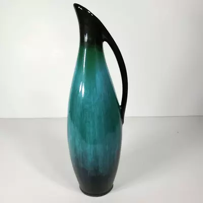 Buy Blue Mountain Pottery Ewer Pitcher BMP Green Blue Black Drip Glaze Canada 11  H • 27.90£
