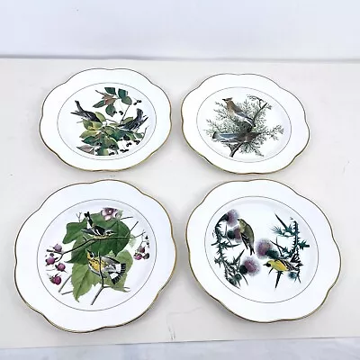 Buy Set Of 4 Royal Worcester Bone China Bowls, Garden Birds Design, Gold Gilt • 19.99£