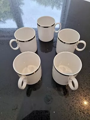 Buy Vintage German Porcelain Thomas Medallion Platinum Tableware - Cups  6.5 X 6 • 3£