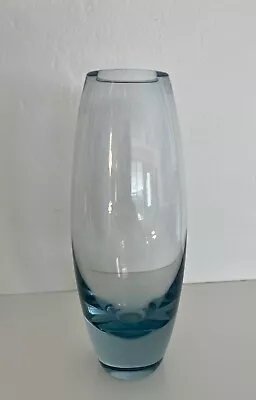 Buy Vintage Danish 1961 Holmegaard Per Lutkin Hellas Vase #12591 Blue • 79.21£