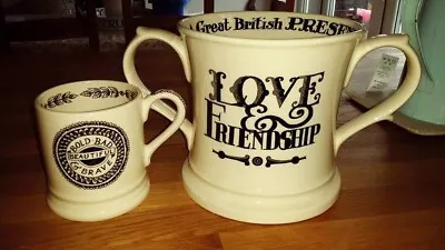 Buy Emma Bridgewater 2.5 Burnt Toast Collectors Double Handle Mug And Cup Rare • 130£