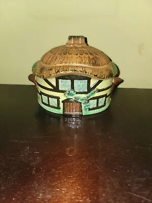 Buy Devon Cobb England Burlingtonware Thatched Cottage Lidded Biscuit Sugar Bowl  • 13.98£