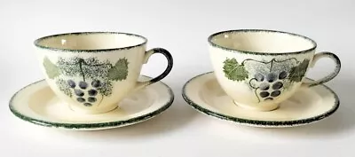Buy Poole Vineyard Large Cups And Saucers X 2 • 41£
