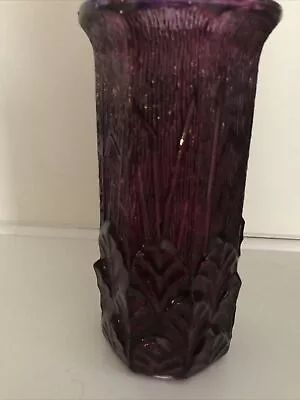 Buy Vintage Heavy Glass Vase Fidenza Italy Height 6 Inches C1960-70s • 16£