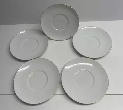 Buy Thomas Medaillon/Medallion Gold Thin Porcelain Saucers, Set Of 5 ( H91) • 17.99£