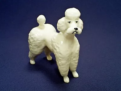 Buy LOVELY VINTAGE BESWICK POTTERY WHITE GLOSS POODLE DOG 3.65   FIGURINE No 1386 • 24.99£