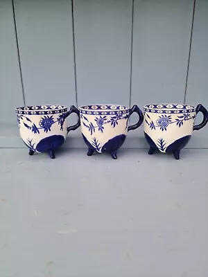 Buy Antique Three-Footed FlowBlue Cups • 25£