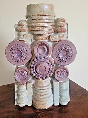 Buy Bernard Rooke Large Block & Cog Stacked Tiered Studio Pottery Vase • 195£