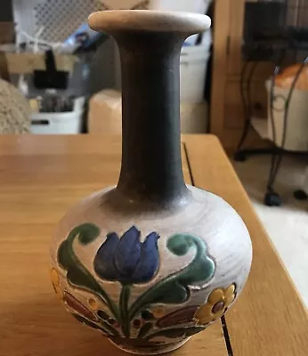 Buy VINTAGE Mid Century Gmundner Keramik Austrian Pottery Tulip Vase Floral Folk Art • 12£