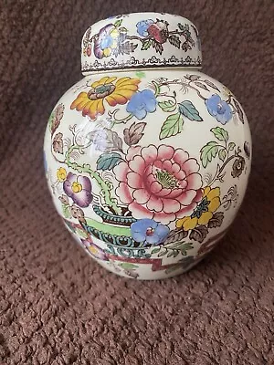 Buy Antique Ceramic Mason's Patent Ironstone China Ginger Jar W Lid, Nabob England • 22£