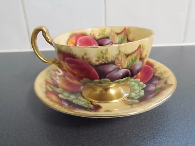 Buy Vintage Aynsley Orchard Gold Cup & Saucer Great Condition • 39.95£