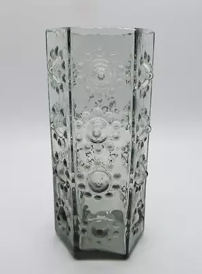 Buy Dartington Frank Thrower Hexagonal Nipple Vase In Midnight Grey • 9.95£