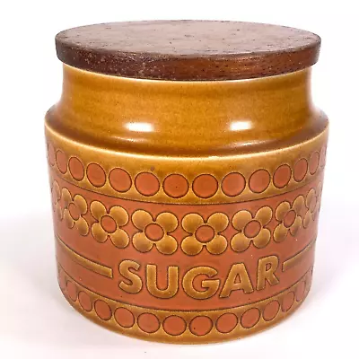 Buy Hornsea Saffron Sugar Storage Jar Small 11cm Vintage Ceramic Canister 1973 MCM • 7.99£