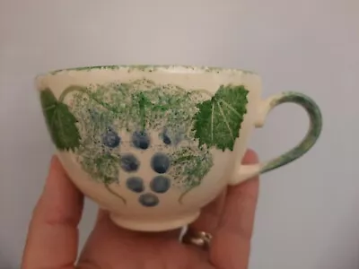 Buy Poole Pottery Handpainted Spongeware Grape Vine Breakfast Cup Spare Replacement • 9.99£