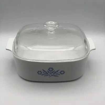 Buy Corning Ware Blue Cornflower Casserole Dish P-2 1/2-B 2.5 Quart With Lid 34-B • 34.35£