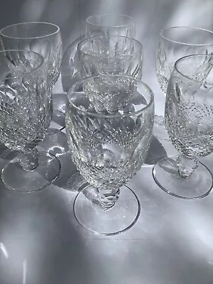 Buy Waterford Crystal Colleen White Wine Glasses Vintage Signed 11cm Tall • 30£