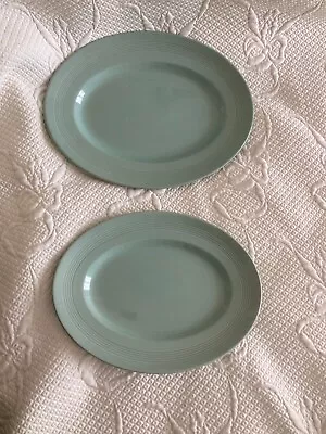 Buy Vintage Woods Ware Beryl Oval Serving Plates X 2 (11” And 12”) • 20£