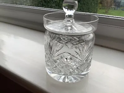Buy Crystal Cut Glass Lidded Preserve Jam Honey Pot Jar Vintage • 12.99£