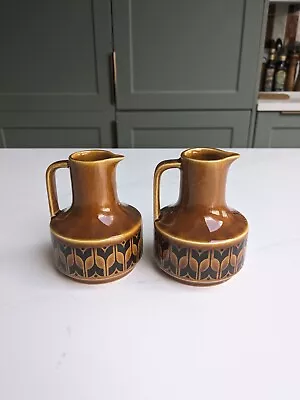 Buy Hornsea Pottery Heirloom Brown Oil And Vinegar Jugs Pots Vintage Retro 70's • 8.99£